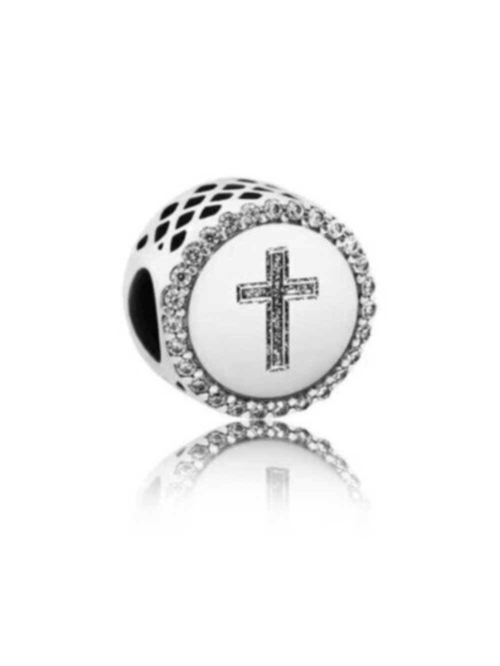 Pandora Silver and White Cross Charm